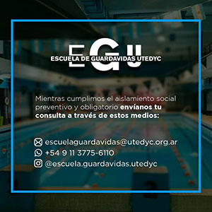 Escuela de guardavidas de UTEDYC: canales de consulta durante la cuarentena