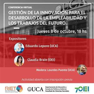 Conferencia virtual abierta: «Gestión de la innovación para el desarrollo de la empleabilidad y los trabajos del futuro»