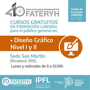 FATERyH: Inscripción para los cursos del CFP 410 San Martín-Lomas de Zamora